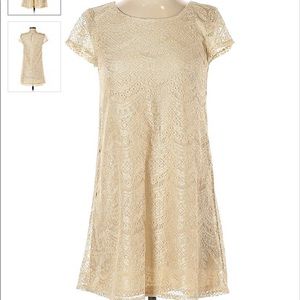 Socialite champagne lace cocktail dress ⭐️